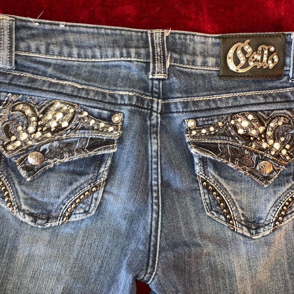 Size 7 CELLO Bootcut Blingy Western Jeans